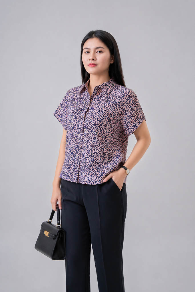 Sơ mi nữ cộc tay May 10 mã 010226160TT 1