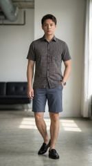 Sơ mi nam cộc tay May 10 form RegularFit mã 010126024LANH 1