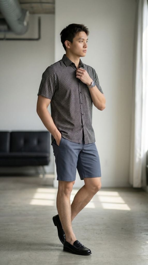 Sơ mi nam cộc tay May 10 form RegularFit mã 010126024LANH 1