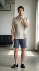 Sơ mi nam cộc tay May 10 form RegularFit mã 010126028LANH 1