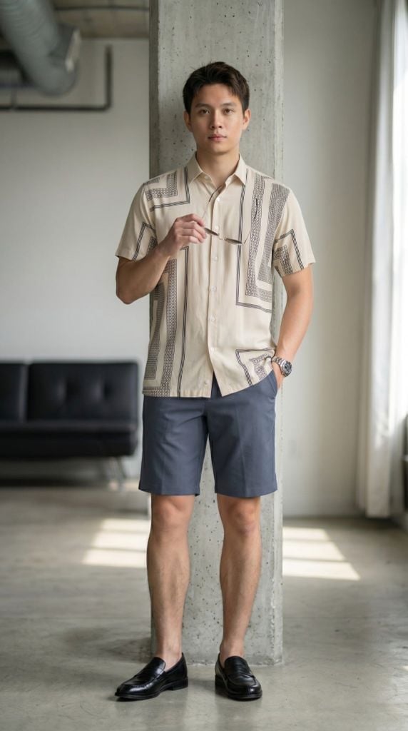 Sơ mi nam cộc tay May 10 form RegularFit mã 010126028LANH 1
