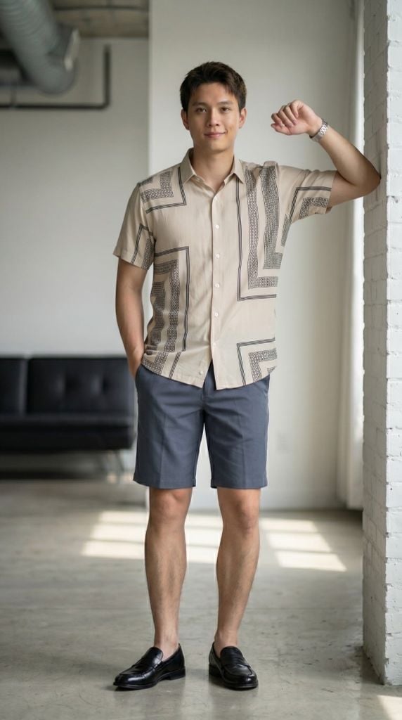 Sơ mi nam cộc tay May 10 form RegularFit mã 010126028LANH 1