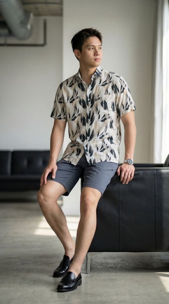 Sơ mi nam cộc tay May 10 form RegularFit mã 010126031LANH 3B