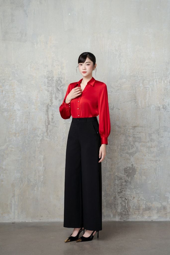 Sơ mi nữ dài tay GrusZ mã 010225102GZDT VK255