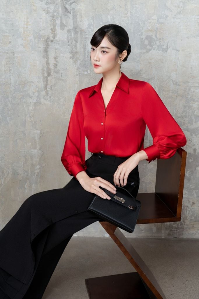 Sơ mi nữ dài tay GrusZ mã 010225102GZDT VK255