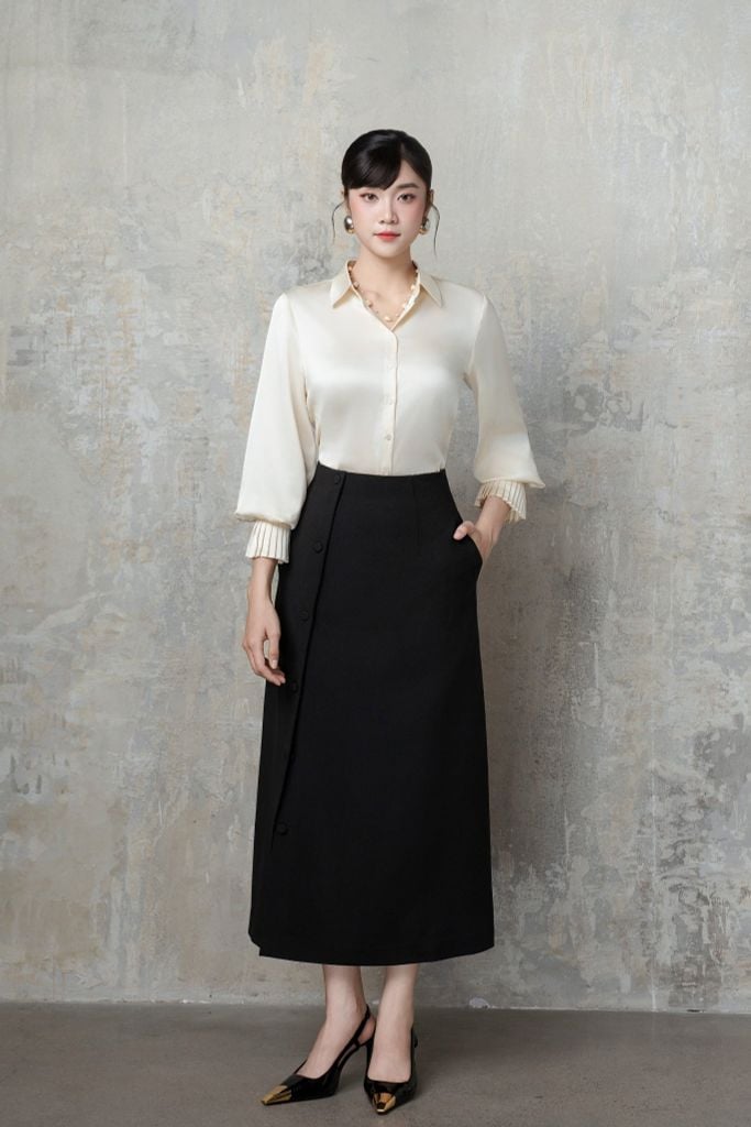 Chân váy nữ GrusZ mã 050225125GZ NT018