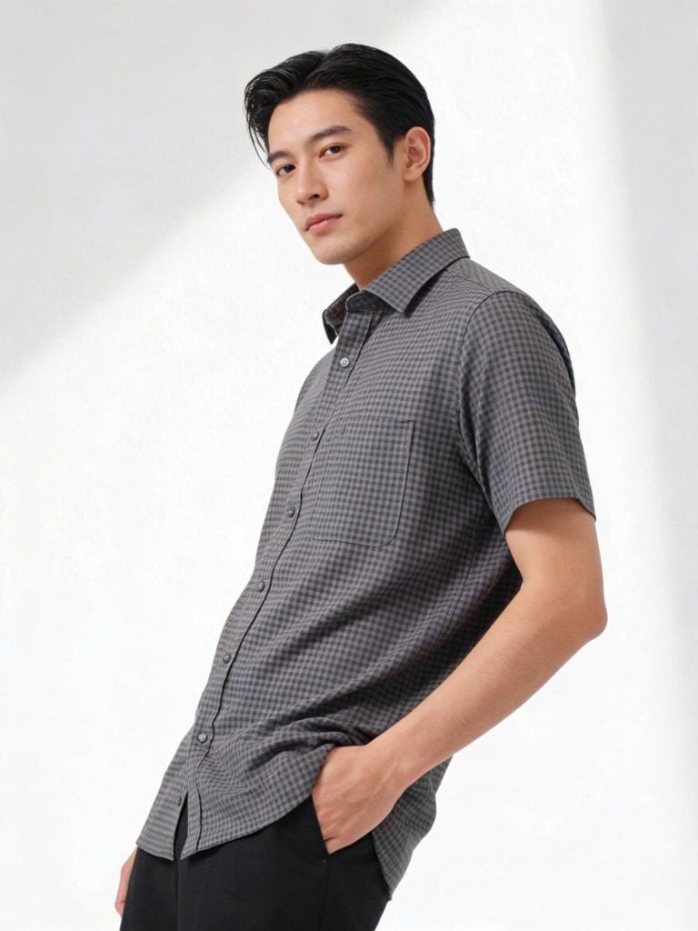 Sơ mi nam cộc tay May 10 mã 010126001 2 L034