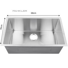 Chậu Rửa Chén 1 Hộc Âm ĐÁ Kích Thước 68x45cm SUS 304 FAHKLER