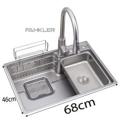 Chậu Rửa Chén 1 Hộc Kích Thước 68x46cm SUS 304 FAHKLER