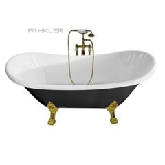 Bồn Tắm Chân Rồng Mầu Đen AcrySlic FK 007