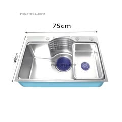 Chậu Rửa Chén 1 Hộc Kích Thước 75x46cm SUS 304 FAHKLER