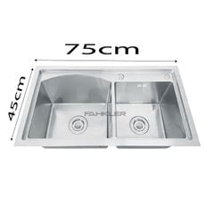 Chậu Rửa Chén 75x45cm Thủ Công SUS 304 FAHKLER