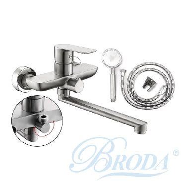 Bộ Sen Xả Bồn Tắm Inox SUS 304 Mờ 629-3 FAHKLER