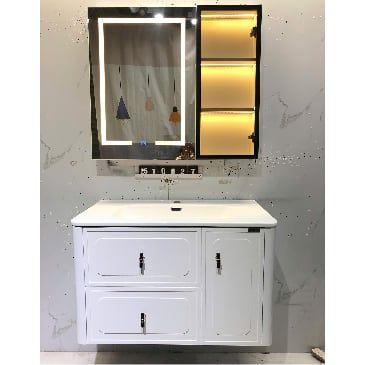 Tủ Lavao Nhựa Gương Đèn LED KT 80x47cm