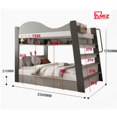 Giường tầng trẻ em thông minh hình cá heo Amiz - GT005