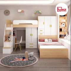 Combo Giường Tầng Kèm Tủ Áo Bàn Học GT-889
