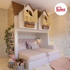 Giường Tầng Lâu Đài Cho Bé GT012