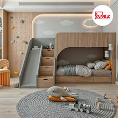 GIƯỜNG TẦNG CẦU TRƯỢT AMIZ- TG049