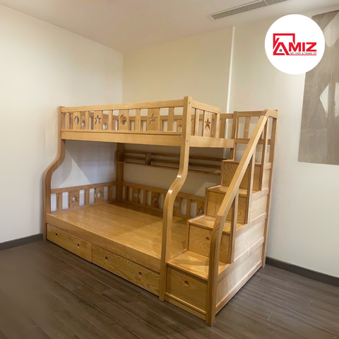Giường Tầng Gỗ Cao Cấp NAPPA 2 (Đặt Theo Yêu Cầu)