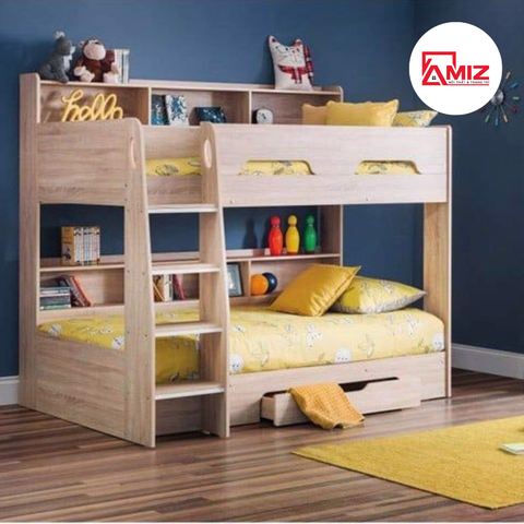 Giường Tầng Hiện Đại Kết Hợp Kệ AMIZ-GT078