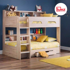 Giường Tầng Hiện Đại Kết Hợp Kệ AMIZ-GT078