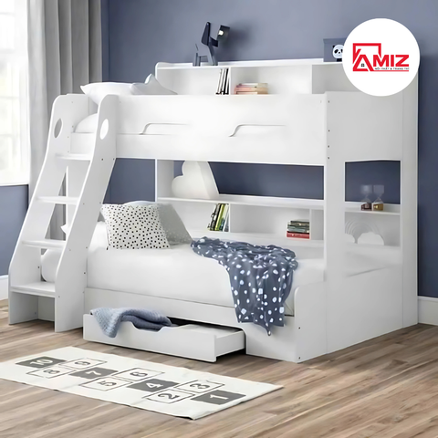 Giường 2 Tầng Kết Hợp Kệ Trang Trí AMIZGT579