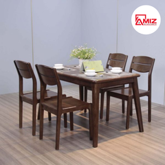 Bàn Ăn 4 Ghế Mặt Đá Gỗ Sồi Nga Cao Cấp