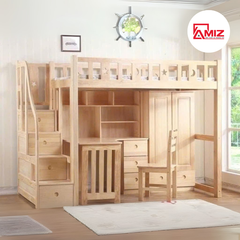 Giường Tầng Kết Hợp Bàn Học + Tủ AMIZGT228