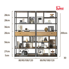 Kệ sắt trang trí hiện đại AMIZ - KS03