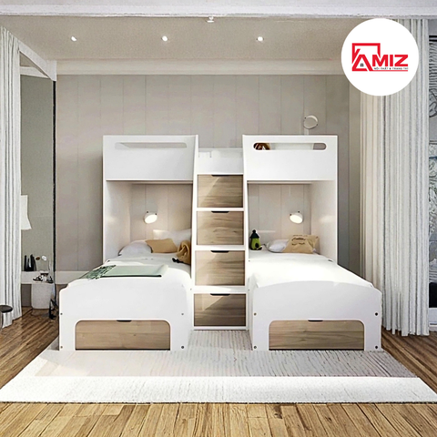Gường ngủ 3 tầng cho bé hiện đại Amiz - GT010