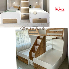 Gường ngủ 3 tầng cho bé hiện đại Amiz - GT010