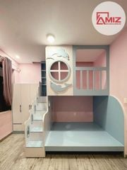 Giường tầng trẻ em thông minh kèm giá sách Amiz - GT008