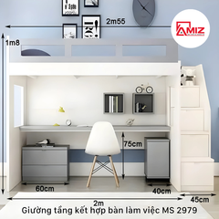Giường Tầng Kết Hợp Bàn Làm Việc GT-K79