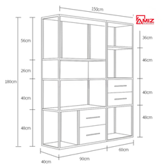 Kệ sắt trang trí hiện đại AMIZ - KS02