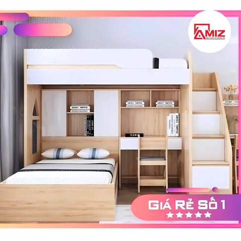 Giường Tầng Thông Minh Kết Hợp Bàn Học GT295