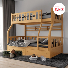 Giường Tầng Gỗ Sồi NAPPA 1 (Đặt Theo Yêu Cầu)