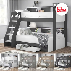 Giường 2 Tầng Kết Hợp Kệ Trang Trí AMIZGT579