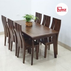 BỘ BÀN  ĂN CAO CẤP  GỖ SỒI 6 GHẾ - BACC01