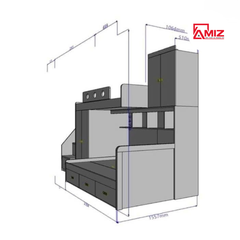 Giường Tầng Cao Cấp Đa Chức Năng GT588