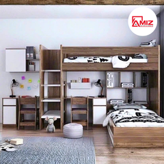 Giường Tầng Thông Minh Luna Study Bunk