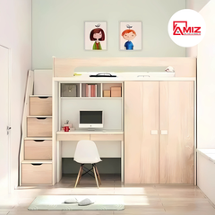 Giường Liên Hợp Tủ Áo & Bàn Học GT-439