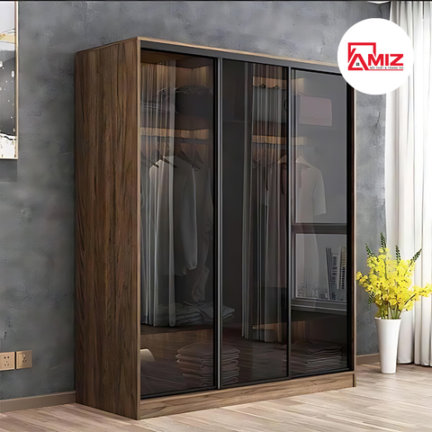 Tủ quần áo cánh kính lùa hiện đại AMIZ-008