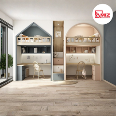 Giường Tầng Đôi Kết Hợp Bàn Học Cho Bé AMIZ GT010