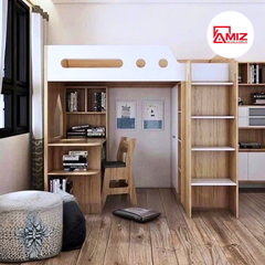 Giường tầng trẻ em thông minh Luna Loft Study