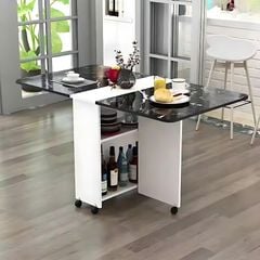 Bàn ăn thông minh xếp gọn có bánh xe không kèm ghế AMIZ NỘI THẤT & TRANG TRÍ - BAX01