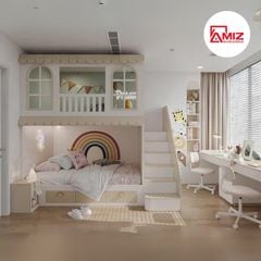Giường tầng trẻ em hình ngôi nhà AMIZ NỘI THẤT & TRANG TRÍ, Amiz- GT008