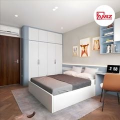 Thiết kế nội thất phòng ngủ bé trai hiện đại AMIZ NỘI THẤT & TRANG TRÍ- BT003