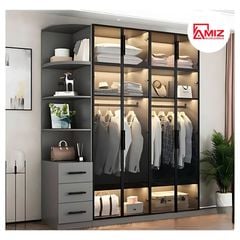 Tủ áo AMIZ NỘI THẤT & TRANG TRÍ cánh kính đẹp thời trang Amiz-004