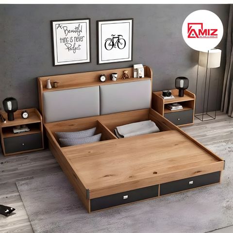 Giường ngủ nhỏ gọn phong cách Bắc Âu AMIZ NỘI THẤT & TRANG TRÍ, AMIZ- 016
