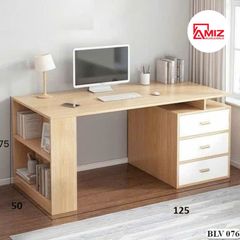 Bàn Làm Việc AMIZ NỘI THẤT & TRANG TRÍ Tích Hợp Kệ Sách Và Ngăn Kéo Blv-076